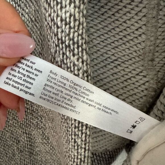 Eileen Fisher gray 100% organic cotton open front cardigan knit size medium - Picture 7 of 10